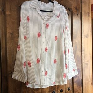 Chico’s medallion striped shirt